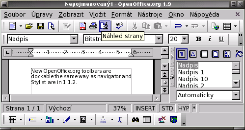 New OpenOffice.org toolbars