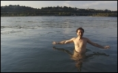 Dan swimming